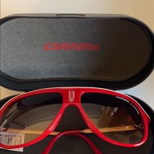 Red careers sunglasses
